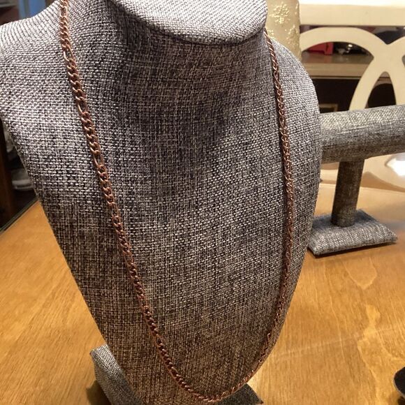 NWOT. Copper Tone 3 In 1 Anchor Chain 21” - Picture 6 of 8